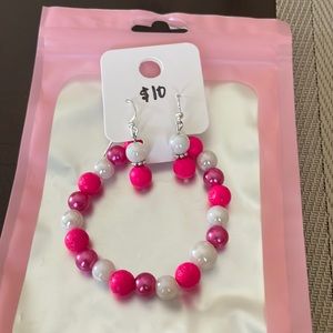 Bracelets with earrings.